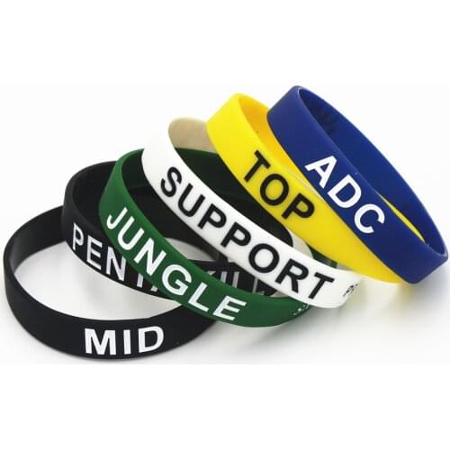 1pc Silicone Game for LOL League of Legend DOTA2 Wristband Silicone Bracelet Bangles Letters Printed Band Gits Wholesale SH040