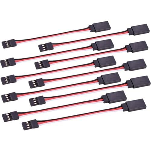 10Pcs 100mm Servo Extension Lead Wire Cable For RC Futaba JR Male to Female 10cm Wire Connector