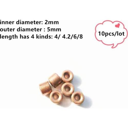 10pcs/lot Inner Diameter 2 Outer Diameter 5 Small Bearing Bushing Guide Sleeve Precision Mini Powder Metallurgy Oil Bearing