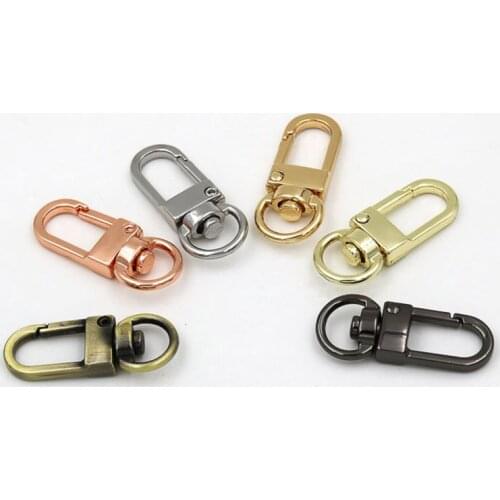 10pcs Metal Key Ring Dog Collar Buckles Swivel Lobster Claw Hooks Clips dog buckle For Bag Keychain rings Making DIY Accessories