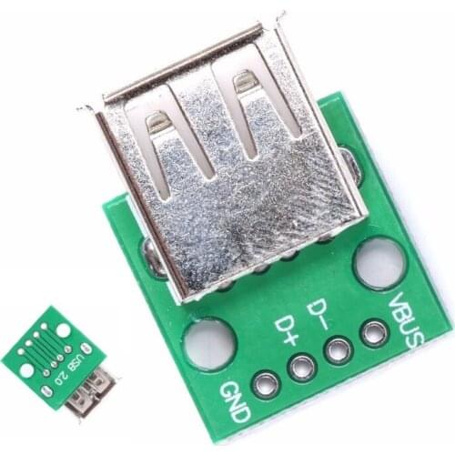 10 pcs USB2.0 Female to 4P DIP Switch DIP Adapter Board Module USB Adapter Plate