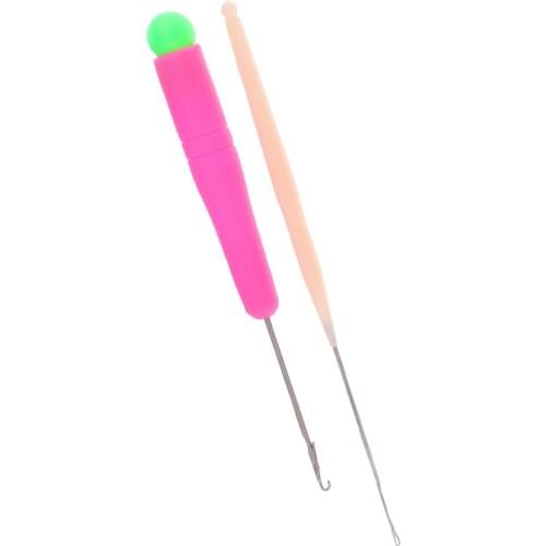 2 Pieces Crochet Needles Latch Hook Weaving Hair for Braid Craft