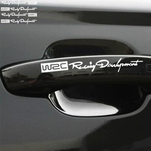 4 x Newest WRC Car Door Handle Stickers Decal for Geely Vision SC7 MK CK Cross Gleagle SC7 Englon SC3 SC5 SC6 SC7 Panda
