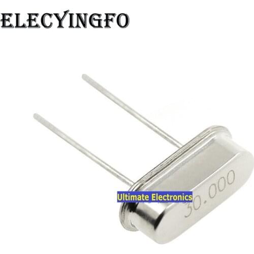 40pcs Passive crystal HC-49S 30MHZ 30M Crystalline DIP 2feet