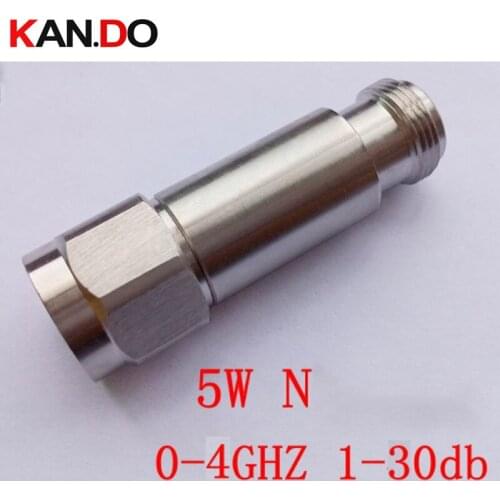 5W 0-4Ghz attenuator N male to N female DC-4Ghz 1-30DB attenuation feeder connector COAXIAL jack Attenuator 40db telecom part