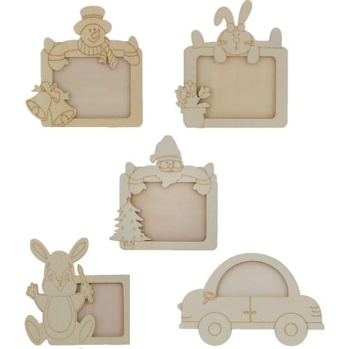 6xVintage Photo Booth Prop Frame Background Wedding Christmas Home Decor Snowman