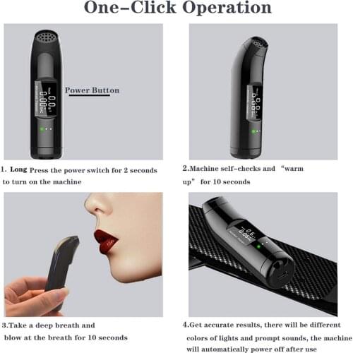 LAMJAD Breathalyzer,Upgrade Portable Non-Contact Alcohol Tester,Professional-Grade Accuracy Alcohol Breathalyzer