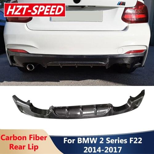 F22 Car Protector High Quality Real Carbon Fiber Bumper Rear Lip for BMW 2 Series F22 2014 - 2017 Car Rear Lip