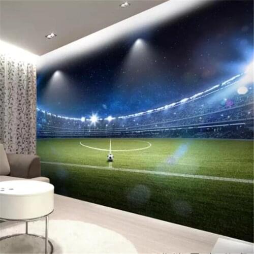 Beibehang Custom wallpaper 3D solid mural painting huge football field background wall paper decoration painting papel de parede
