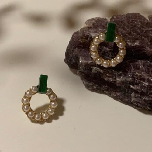 Besimpol 925 Sterling Silver Stud Earrings Sweet Romantic Round Pearls-inlays Earrings For Women Fine Jewelry High-class Gifts