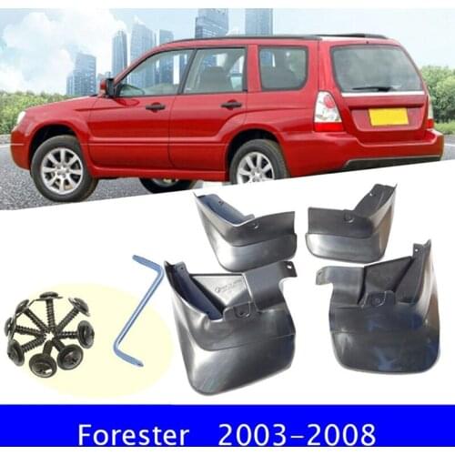 NEW-Car 4Pcs Black Mud Flaps Splash Guards Mudguards Fender for Subaru Forester 2003-2008