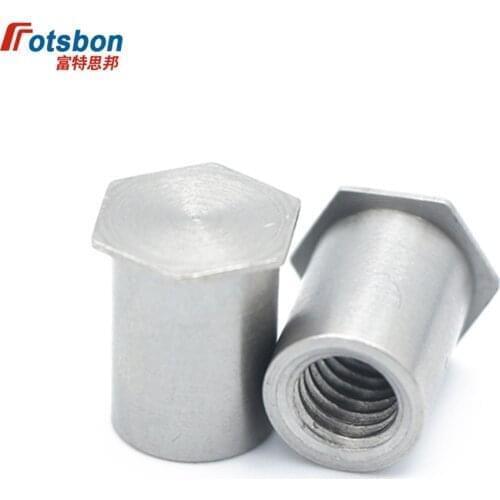 BSOA-832-8 Blind Hole Threaded Standoffs Self Clinching Feigned Crimped Standoff Server Cabinet Sheet Metal Spacer PEM Hex Rivet