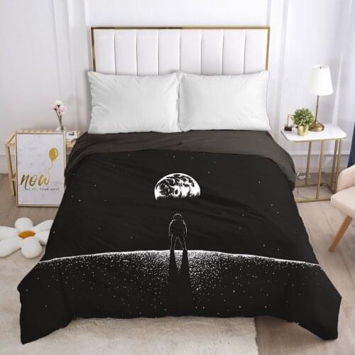 Cartoon space astronaut Childrens Duvet cover Quilt/Blanket/Comfortable Case Bedding for kids baby boy girls for Home light