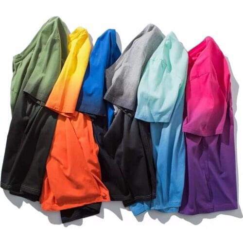 INS Short Sleeve Mens T-shirt summer loose Korean version of the trend of color-changing half-sleeve T-shirt mens clothes new