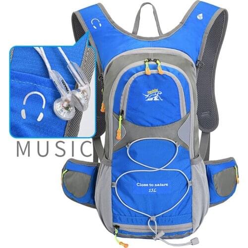 Hot Sale 15L Cycling Sports Backpack Riding Hydration Water Bag Pack Bladder Knapsack with Helmet Net Outdoor Sports Backpack