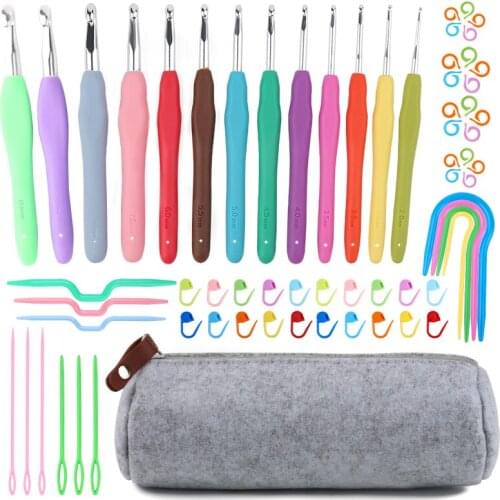 LMDZ Useful Knitting Crochet Kit Needle Clip Crochet Hook Plastic Knit Stitch Craft Markers CrossStitch tool Sewing Accessories