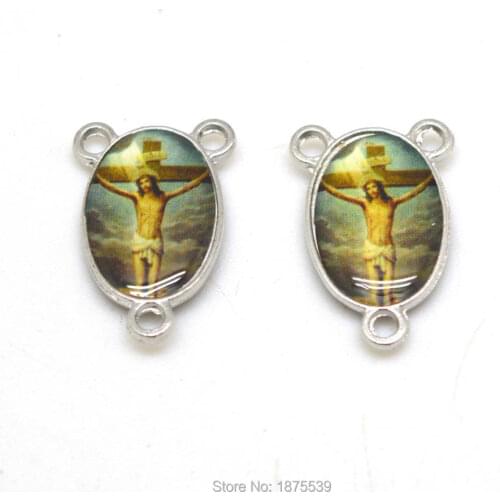 Fashion Rosary Center Accessory Jesus on the Cross Medium Size 23*15 mm