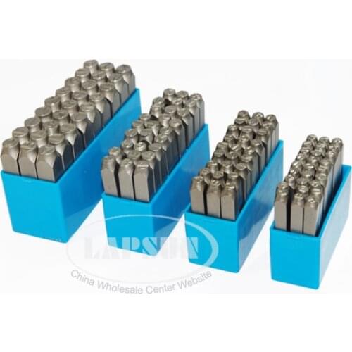 27pcs 3mm 4mm 5mm 8mm 10mm 12.5mm Steel Metal Letter Stamp Stamping Kit Set Wood Punch Plastic Case 26 Letters A-Z And "&"