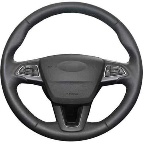 Car Steering Wheel Cover For Ford Focus 3 / Kuga / Escape/ C-MAX / Ecosport Customize DIY Steering Wrap Microfiber Leather