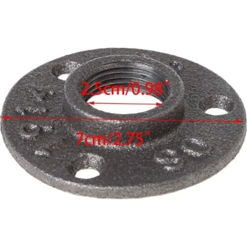 Eable Thread Floor Flange Iron Pipe Fittings Wall Mount Industrial