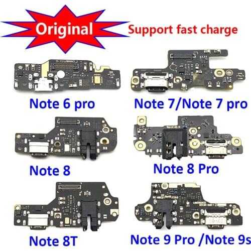 Original USB Charging Port Connector Board For Xiaomi Redmi Note 4X Pro 8T 9S 4 5 6 7 8 9 Pro Flex Cable Replacement Parts