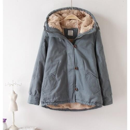 Women Winter Long Sleeve Plus Size Warm Coat Girls Parkas Fluffy Jackets Windbreaker Ladies Outerwear Loose Thick Hooded Jacket
