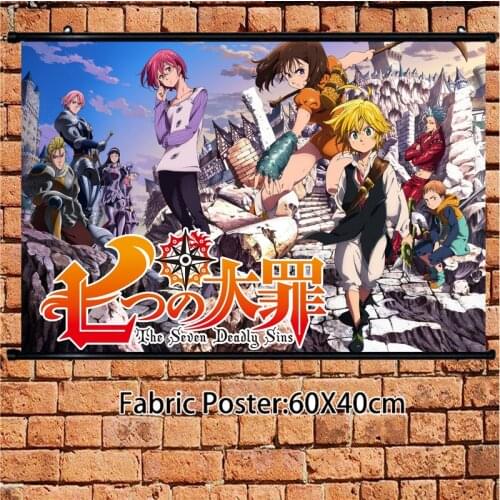 Anime Poster Nanatsu No Taizai The Seven Deadly Sins Meliodas ban Wall Scroll Art Prints Room Home Decoration