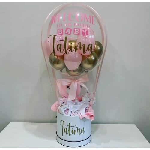 Balloon Gift Baby Shower Party Decoration Packing Pink Girl Gender Reveal First 1st Birthday Decor Macaron Diy Transparent Box