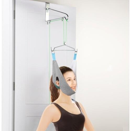 Hanging Neck Traction Kit Adjustable Cervical Traction Device Chiropractic Neck Correction Stretcher Pain Relief Head Care Tool