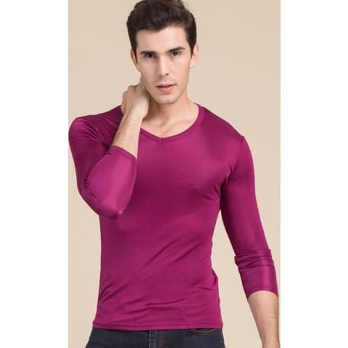 Silk inner wear mens underwear men set inner wear thermo shirt thermal underwear clothes sexy long johns mens satin nightwear