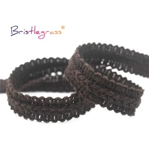 BRISTLEGRASS 1 Yard 5/8" 16mm Woolen Braided Crochet Lace Trim Macrame Decorative Ribbon Headband Costume Dress DIY Sewing Craft
