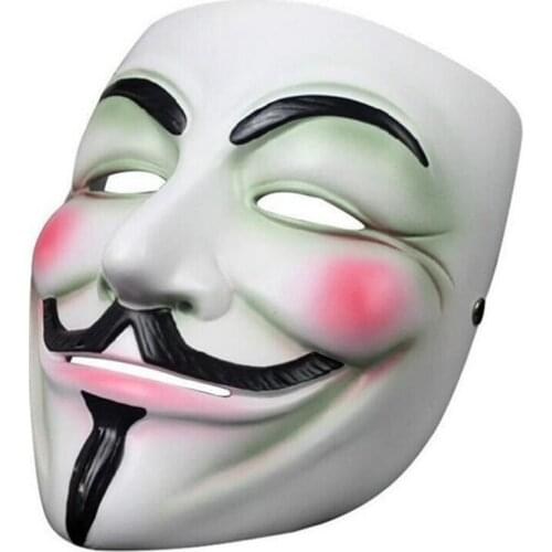 V for Vendetta Mask Halloween Masquerade Scary Party Supplies Cosplay Costume Accessory Props Anonymous Masks Collectible
