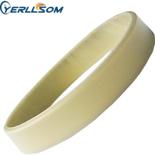 YERLLSOM 100pcs/Lot High Quality Customized Peronal Metallic Gold Silicone Bracelet For Promotional Gifts B041512