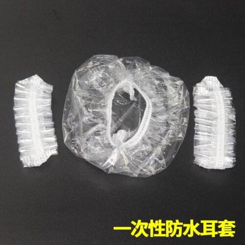 100pcs Disposable Ear Cover Waterproof Bath Shower Hair Dyeing Ear Protector Shield Earmuffs Caps Barber Tools Salon Accessories