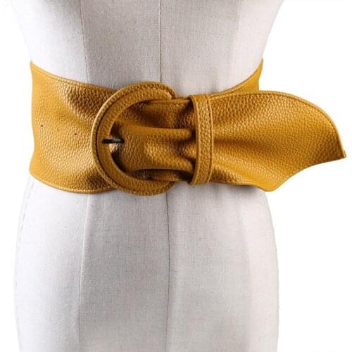 64-83 cm Retro fashion wide belt ladies simple wild coat black belt accessories pin buckle decorative waist accessories SP1023