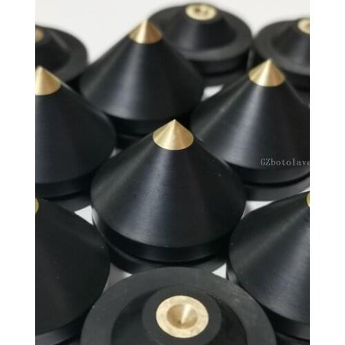 1 set/4PCS diameter 33mm Stand/spike+Pad brass head + Sandalwood HIFI Shelf Speaker Decoder CD Power Amplifier Shockproof