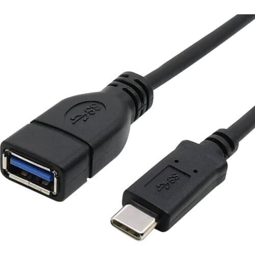 1m 3ft USB 3.1 USB-C OTG cable USB Type-c male to USB 3.0 Female OTG data cable black color for laptop tablet mobile phone