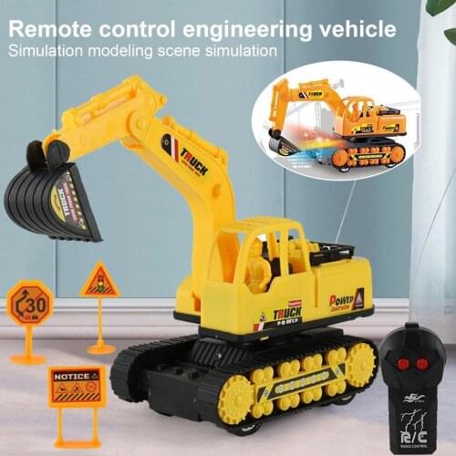 1 Set Kids Digger Toy Remote Control 360 Degrees Rotating Stick Control Kids Digger Model Toy for Child