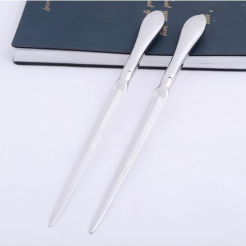 1pc 23x12x7cm Universal Letter Opener Envelope Knife Stainless Steel Silver Hand Cut Paper Box Cutter