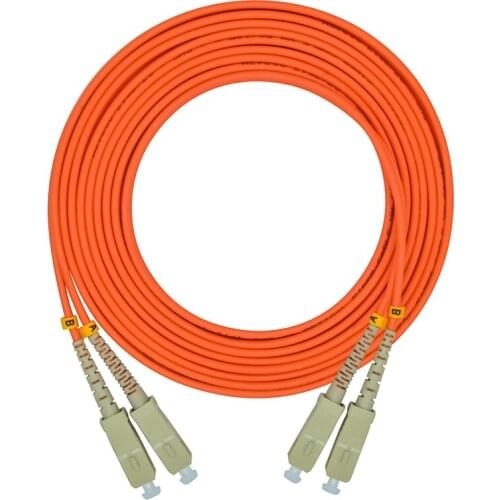100Meters SC/PC-SC/PC,3.0mm Diameter,OM2 Multimode 62.5/125,Duplex,SC to SC Optical Fiber Jumper Patch Cord Cable