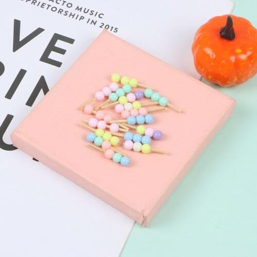 2Pcs/Set Dollhouse 1:12 Miniature Food Colorful Lollipop Gourd Mini Model