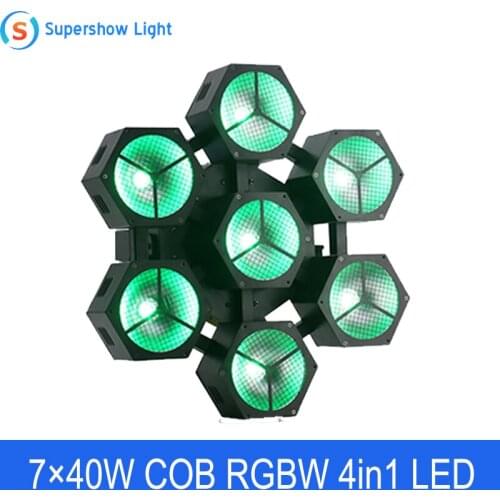 2019 Newest 7 Eyes Multi Color 7X40W COB-RGBW Snow Petal Slim Dj Stage Lighting Beam Bar Strobe Led RGBW