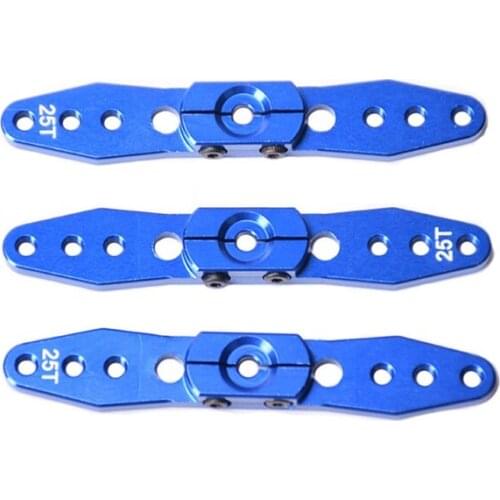 3PCS Aluminum Steering Servo Horn Arm 25T for 1/8 1/10 RC Car Boat Upgrade Part