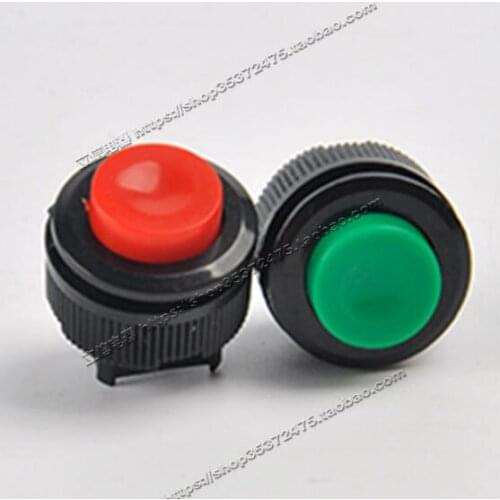 30pcs push button Switches 250V 1A Self locking/ self reset switch 2 pin DS-510/511 16mm Ribbed for power supply