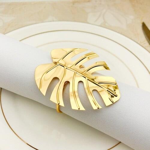 6pcs/Set Rose Gold Silver Napkin Rings Holders Wedding Decoration Table Napkin Holder Buckle Christmas Dinner Party Supplies