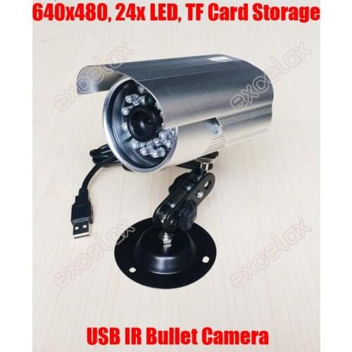 640x480 VGA TF Card Storage USB IR Bullet Camera 3.6mm Lens Outdoor Waterproof Night Home Security Loop Record Mobile DVR