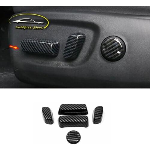 ABS Chrome For Toyota Highlander Kluger 2014-2018 Accessories Car Seat Adjustment Switch Cover Trim Sticker Car Styling 5Pcs