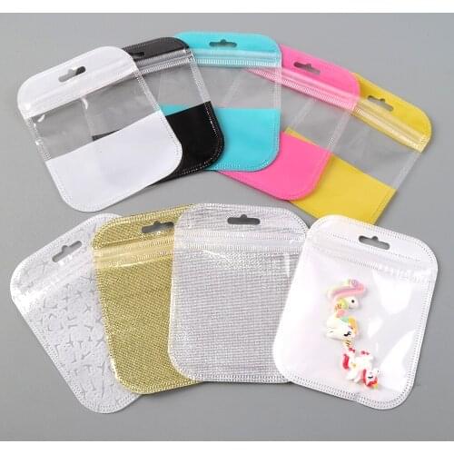 David accessories 50PCS 85*110mm Transparent Scrub Storage Bags For Necklace Earrings Jewelry Packaging Accessories,50Yc6739