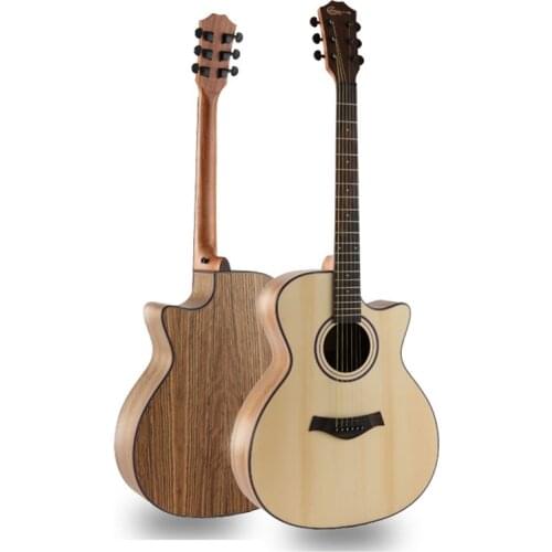 40 inch Acoustic Guitar 6 Strings Folk Guitar Matte Spruce Wood Musical Enthusiast Instruments Profession Adult Guitarra AGT307