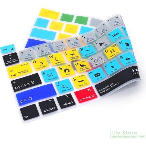 For MacBook Pro 16 A2141 for MacBook Pro 13.3 inch M1 A2338 A2251 A2289 Premiere Pro CC Shortcut Hotkey Keyboard Cover Skin